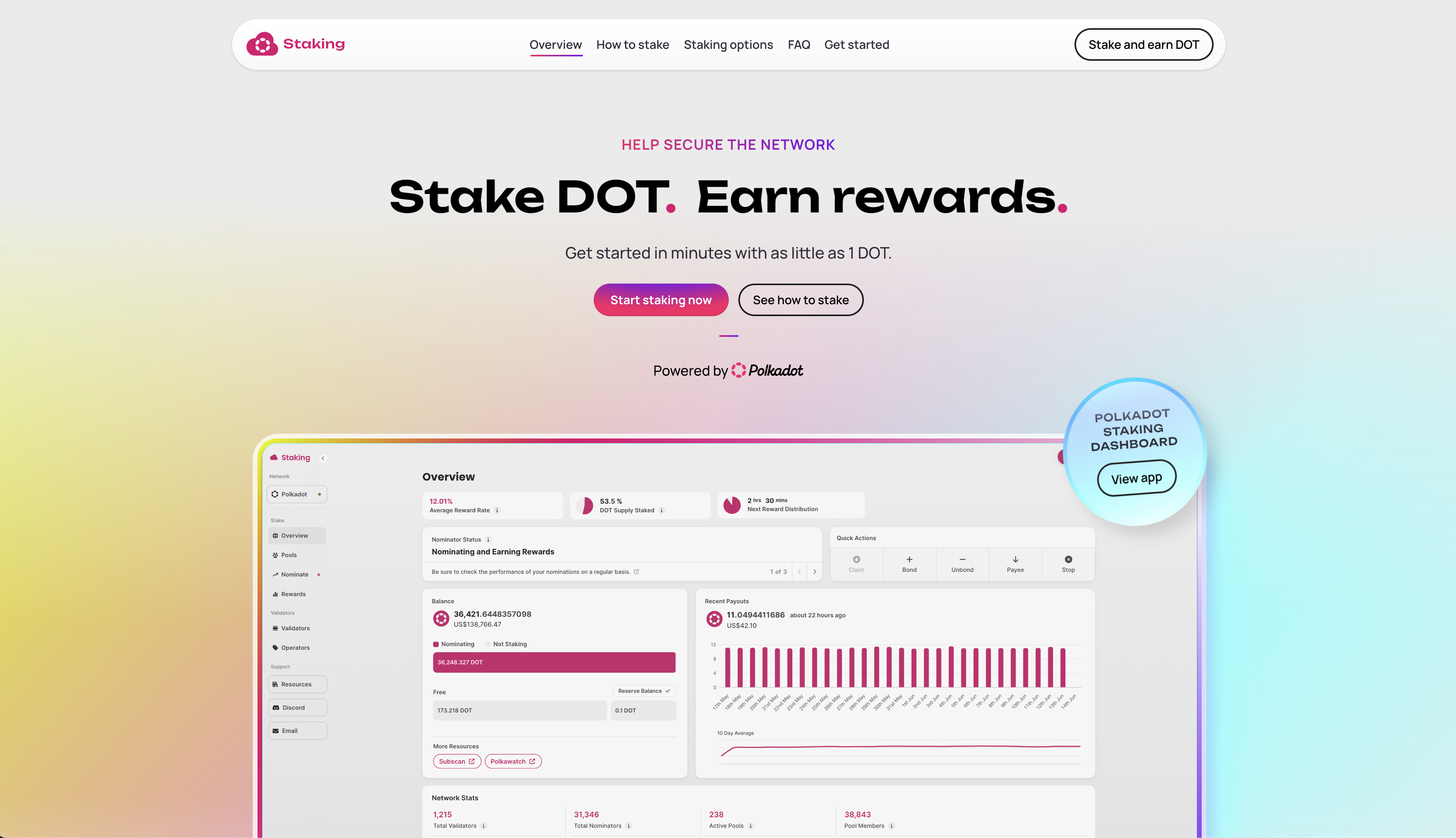 Staking Landing Page